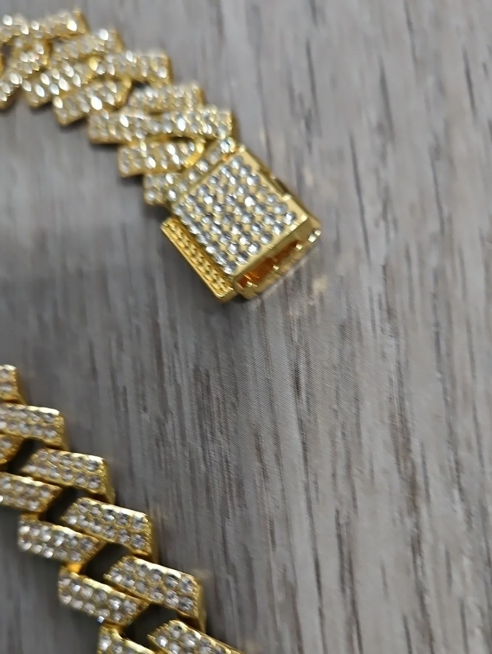 Gold-Tone Men Pave Cuban Link Necklace, Bracelet, Watch & Ring Set
